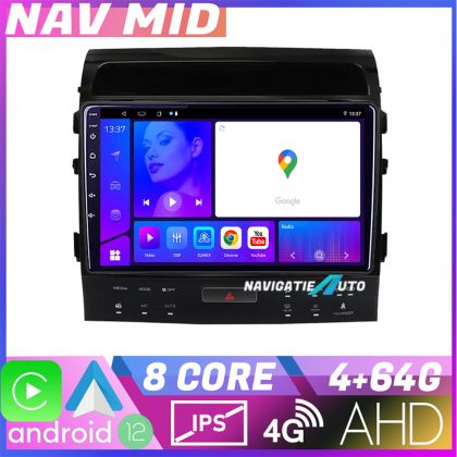 Navigatie Toyota Landcruiser 200 V8 2007 2015 cu navi si 360 EDOTEC-LITE Android Ecran 720P Octa Core 4+32 Carplay