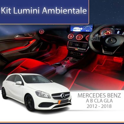 Lumini ambientale Mercedes Clasa A GLA CLA dedicate control din telefon sau sistemul original cu trimuri