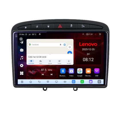 Navigatie Peugeot 308 Lenovo Kit-038 8 Core 2.2 Ghz 8+128 Qled Incell 1K Android 360 Carplay DSP AHD 1080P ADAS 4G Wifi 5Ghz Bluetooth PRO