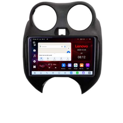 Navigatie Nissan Micra 2010-2014 8 Core 2.2 Ghz 8+128 Qled Incell 1K Android 360 Carplay DSP AHD 1080P ADAS 4G Wifi 5Ghz Bluetooth PRO