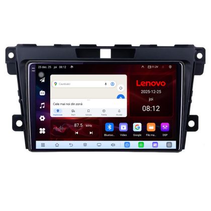 Navigatie Mazda CX-7 2009 Lenovo Kit-097 8 Core 2.2 Ghz 8+128 Qled Incell 1K Android 360 Carplay DSP AHD 1080P ADAS 4G Wifi 5Ghz Bluetooth PRO