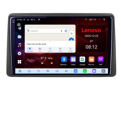 Navigatie Dacia Duster dupa 2019 Lenovo Kit-199 8 Core 2.2 Ghz 8+128 Qled Incell 1K Android 360 Carplay DSP AHD 1080P ADAS 4G Wifi 5Ghz Bluetooth PRO