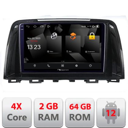 Navigatie Mazda 6 2013-2017 5230-223 Android Ecran 720P Quad Core 2+64 carplay android auto