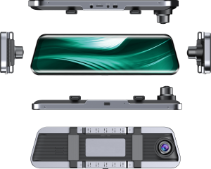Tükör DVR kamerával Lenovo M8 9,66 hüvelykes képernyő 1080 elöl 1080p hátul Wifi holttérfigyelő Adas