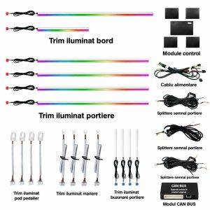Lumini ambientale Audi A4 NIGHTVIBE, conectare Can-Bus