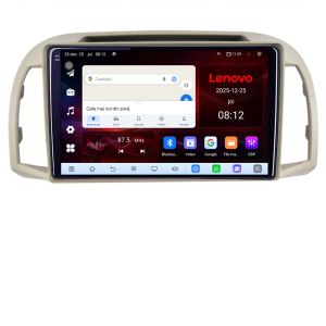 Navigatie Nissan Micra 2002-2010 8 Core 2.2 Ghz 8+128 Qled Incell 1K Android 360 Carplay DSP AHD 1080P ADAS 4G Wifi 5Ghz Bluetooth PRO