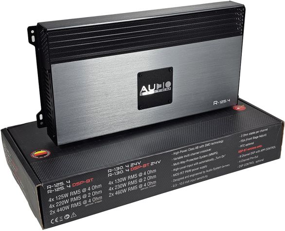 Amplificator audio Audio System R-125.4 cu 4 canale, clasa A - B, amplificator SQ, 2 - 4 OHM