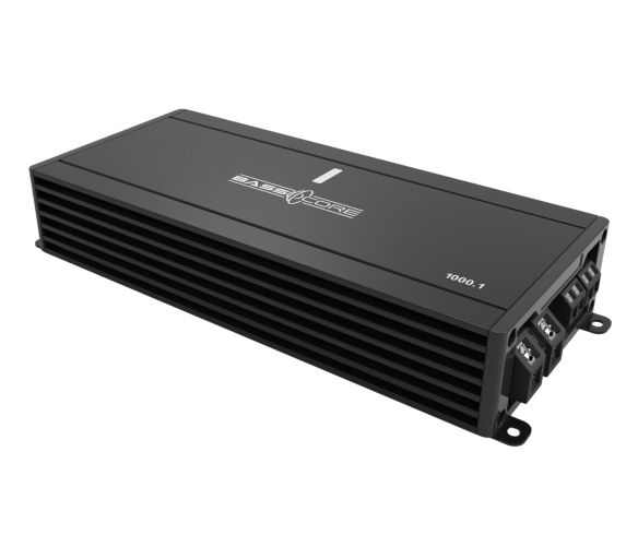 BassCore DBES1000.1 monoblokk erősítő, 1x1000 watt rms 1 ohmon, D osztályú mélynyomóhoz