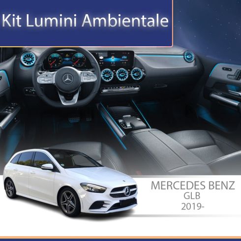 Lumini Ambientale trimuri usi picioare Mercedes GLB control pe sistemul original sau telefon