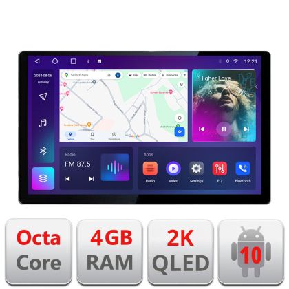Dedikált navigáció Audi A4 B6 négymagos N-050 Edonav képernyő 13" 2K 4+32 Android Waze USB navigáció 4G 360 Toslink Youtube Rádió V1