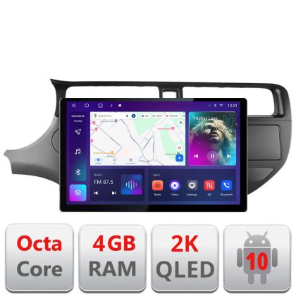 Dedikált navigáció Kia Rio 2011-2013 N-204 Edonav képernyő 13" 2K 4+32 Android Waze USB navigáció 4G 360 Toslink Youtube Rádió V1