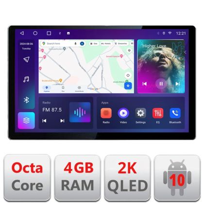 Navigatie universala KIT-2din-2 Edotec ecran 13",Octacore,4Gb RAM,32Gb Hdd,4G,360,DSP,Carplay,Bluetooth