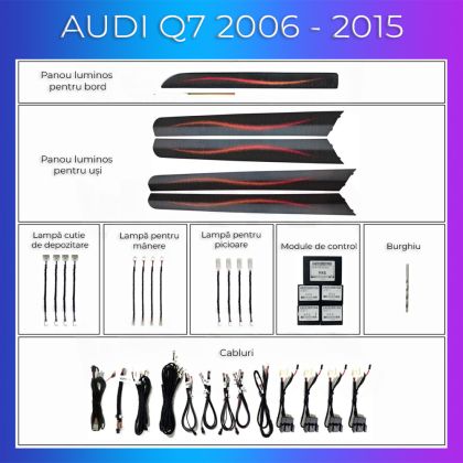 Lumini ambientale Audi  Q7 2006-2015 set complet control telefon sau sistem original