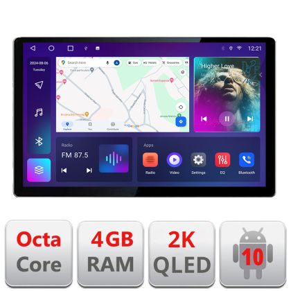 Dedikált navigáció Opel Movano Renault Master 2020- Edonav képernyő 13" 2K 4+32 Android Waze USB navigáció 4G 360 Toslink Youtube V2