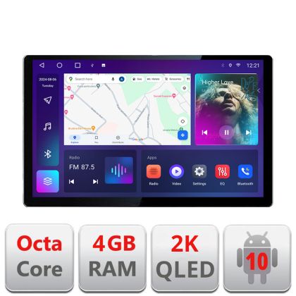 Dedikált navigáció Opel Mokka 2012-2016 N-MOKKA1 Edonav képernyő 13" 2K 4+32 Android Waze USB navigáció 4G 360 Toslink Youtube Rádió V1