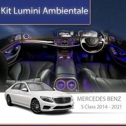 Lumini ambientale Mercedes W222-01+02 2014-2021 dedicat ventilaloare iluminate control telefon sau sistem original