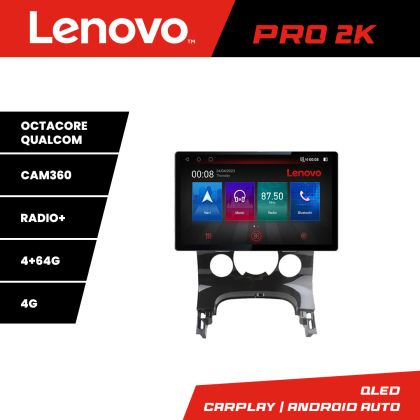 Navigáció Peugeot 3008 K-323 Lenovo PRO 4+64 13 hüvelykes 2K android 4G DSP gps internet 8Core