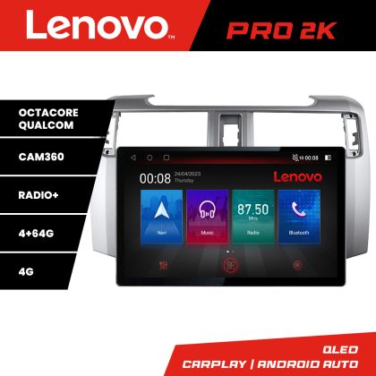 Navigáció Toyota 4runner 2009-2019 Lenovo PRO 4+64 13 hüvelykes 2K android 4G DSP gps internet KIT-4runner