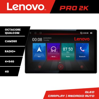 Navigatie Toyota Auris 2007-2013 K-auris-2013 Lenovo PRO 4+64 13 inch 2K android 4G DSP gps internet 