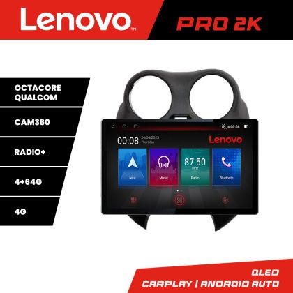 Navigáció Nissan Micra 2010-2014 Lenovo PRO 4+64 13 hüvelykes 2K android 4G DSP gps internet KIT-micra2010