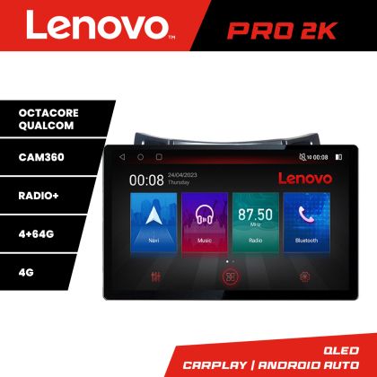 Navigáció Toyota Yaris 2008-2011 K-YARIS08 Lenovo PRO 4+64 13 hüvelykes 2K android 4G DSP gps internet