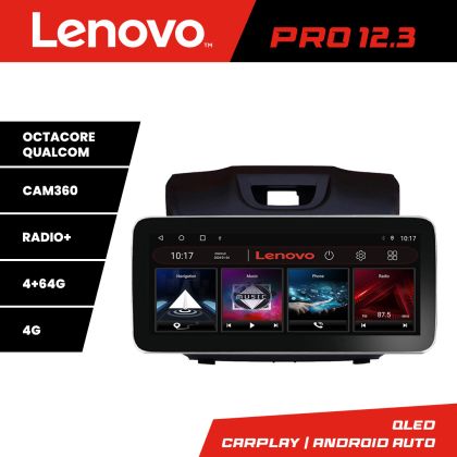Navigáció Isuzu D-Max K-2234 Lenovo PRO 4+64 12,3 hüvelykes qled android 4G DSP gps internet 8Core v1