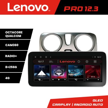 Navigáció Dacia Dokker Lenovo PRO 8+256 12,3 hüvelykes qled android 4G DSP gps internet 8Core