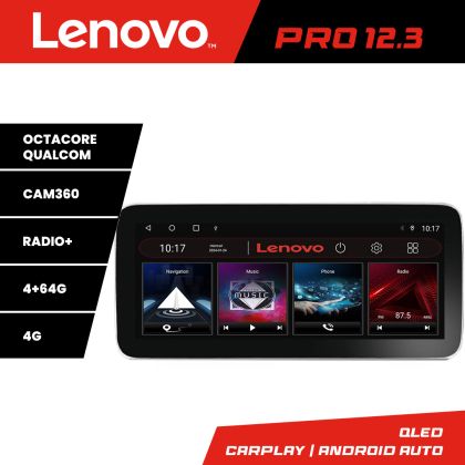 Navigáció Fiat 500 2007-2015 Lenovo PRO 4+64 12,3 hüvelykes qled android 4G DSP gps internet 8Core