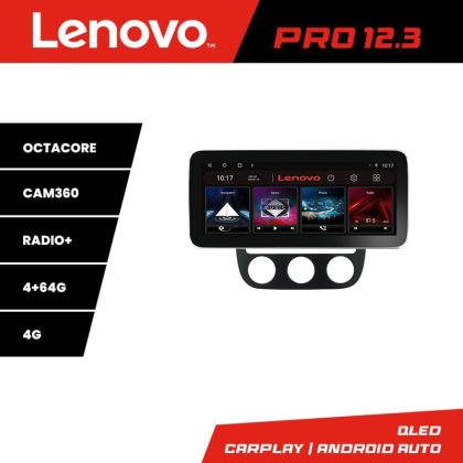 Navigatie VW Golf 5 2004-2010 clima automatica Lenovo PRO 4+64 12.3 inch qled android 4G DSP gps internet  KIT-golf5-automatic