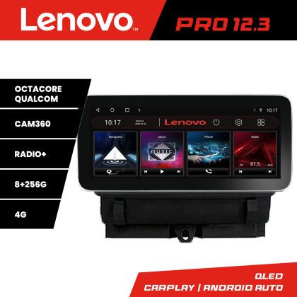 Navigáció Audi Q3 2011-2018 Lenovo PRO 8+256 12,3 hüvelykes qled android 4G DSP gps internet Kit-q3