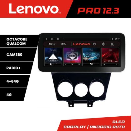 Navigáció Mazda RX8 2003-2008 Lenovo PRO 4+64 12,3 hüvelykes qled android 4G DSP gps internet 8Core