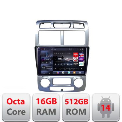 Navigáció Kia Sportage 2005-2007 Edotec Kit-0023 8 magos QLED 2K 12+256GB 360 Android Waze USB Internet Navigáció Youtube Rádió