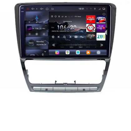 Navigatie Skoda Octavia 2 2005-2013 Edotec Kit-005 8 core QLED 2K 16+512GB 360 Android Waze USB Navigatie Internet Youtube Radio