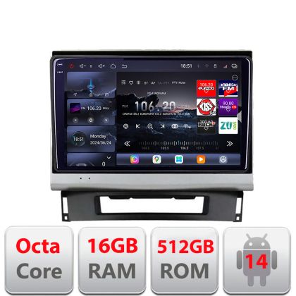 Navigatie Opel Astra J 2009-2019  Edotec Kit-072 8 core QLED 2K 16+512GB 360 Android Waze USB Navigatie Internet Youtube Radio