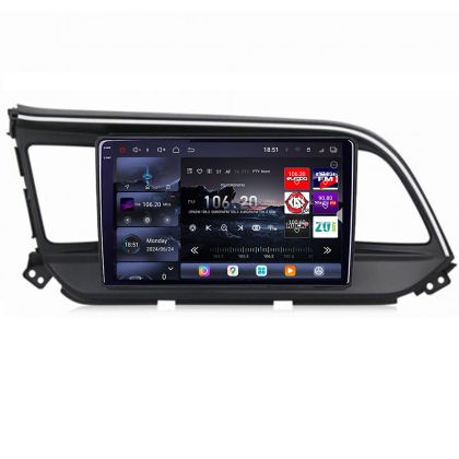 Navigáció Hyundai Elantra 2018- Edotec Kit-1581 8 magos QLED 2K 12+256GB 360 Android Waze USB Internet Navigáció Youtube Rádió