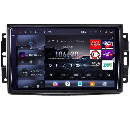 Navigáció Chrysler Jeep Edotec Kit-202 8 magos QLED 2K 12+256GB 360 Android Waze USB Internet Navigáció Youtube Rádió