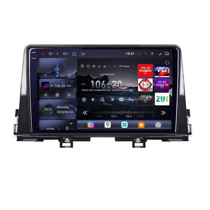 Navigáció Kia Picanto 2016- Edotec Kit-2217 8 magos QLED 2K 12+256GB 360 Android Waze USB Internet Navigáció Youtube Rádió