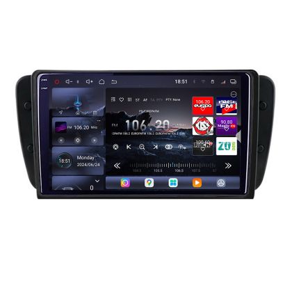 Navigáció Seat Ibiza 2008-2014 Edotec Kit-246 8 magos QLED 2K 12+256GB 360 Android Waze USB Internet Navigáció Youtube Rádió