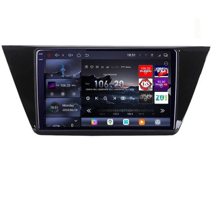 Navigáció Volkswagen Touran 2016- Edotec Kit-3144 8 magos QLED 2K 12+256GB 360 Android Waze USB Internet Navigáció Youtube Rádió