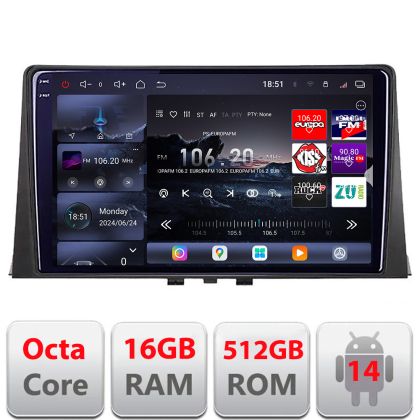 Navigatie Citroen Berlingo 2019-2021 Edotec Kit-berlingo18 8 core QLED 2K 16+512GB 360 Android Waze USB Navigatie Internet Youtube Radio v1