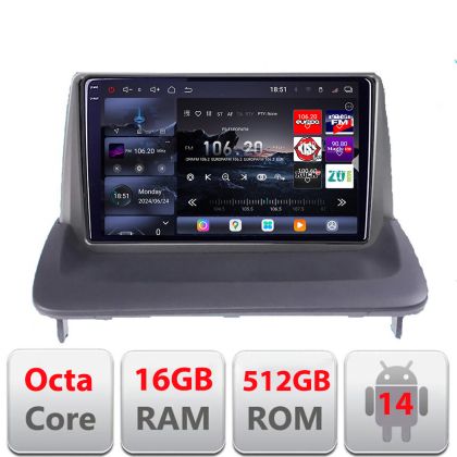 Navigáció Volvo C40 C30 S40 C70 V50 2004-2013 Edotec Kit-C40 8 magos QLED 2K 12+256GB 360 Android Waze USB internet navigáció Youtube rádió