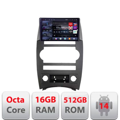 Navigáció Jeep Commander 2006-2010 Android rádió gps internet 8 magos QLED 2K 12+256GB 360 Edotec