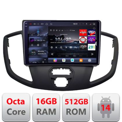 Navigáció Ford Transit V363 2015-2021 Android rádió gps internet 8 magos QLED 2K 12+256GB 360 Edotec