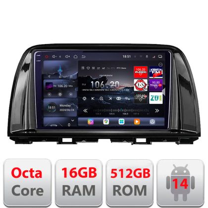Navigatie Mazda CX5 2015-2017 Android radio gps internet 8 core QLED 2K 16+512GB 360 Edotec