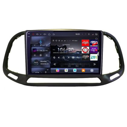 Navigáció Fiat Doblo 2015-2018 Edotec Kit-DOBLO15 8 magos QLED 2K 12+256GB 360 Android Waze USB Internet Navigáció Youtube Rádió
