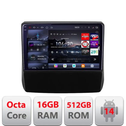 Navigáció Subaru Forester 2017-2020 Edotec Kit-forester20 8 magos QLED 2K 12+256GB 360 Android Waze USB Internet Navigáció Youtube Rádió