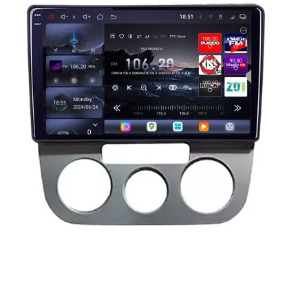 Navigáció VW Golf 5 2004-2010 manuális klíma Android rádió gps internet 8 magos QLED 2K 12+256GB 360 Edotec