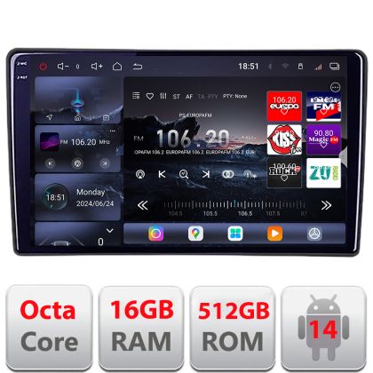 Navigatie NIssan Murano 2004-2009 Android radio gps internet 8 core QLED 2K 16+512GB 360 Edotec