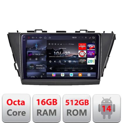 Navigáció Toyota Prius 5 Plus 2012-2020 Android rádió gps internet 8 magos QLED 2K 12+256GB 360 Edotec