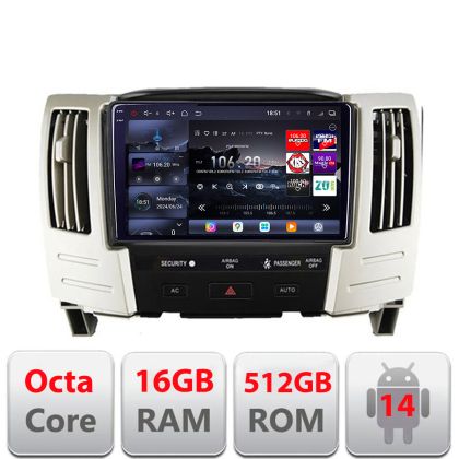 Navigatie Lexus RX300 2003-2008 Android radio gps internet 8 core QLED 2K 16+512GB 360 Edotec